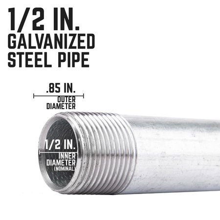 Ace Trading - Nipple STZ Industries 1/2 in. MIP each X 1/2 in. D MIP Galvanized Steel 1-1/2 in. L Nipple 301UP12X112